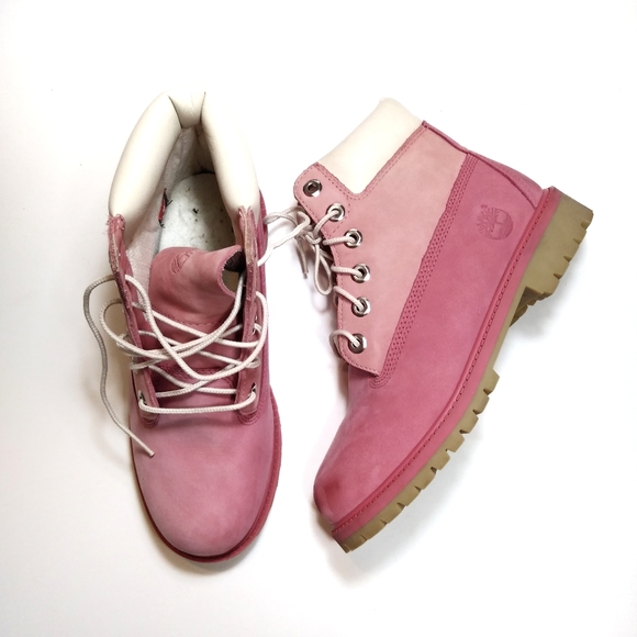 pink timberlands size 5